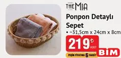 THE MİA PONPON DETAYLI SEPET